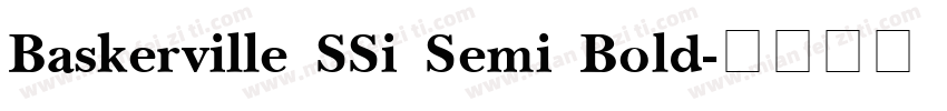 Baskerville SSi Semi Bold字体转换
